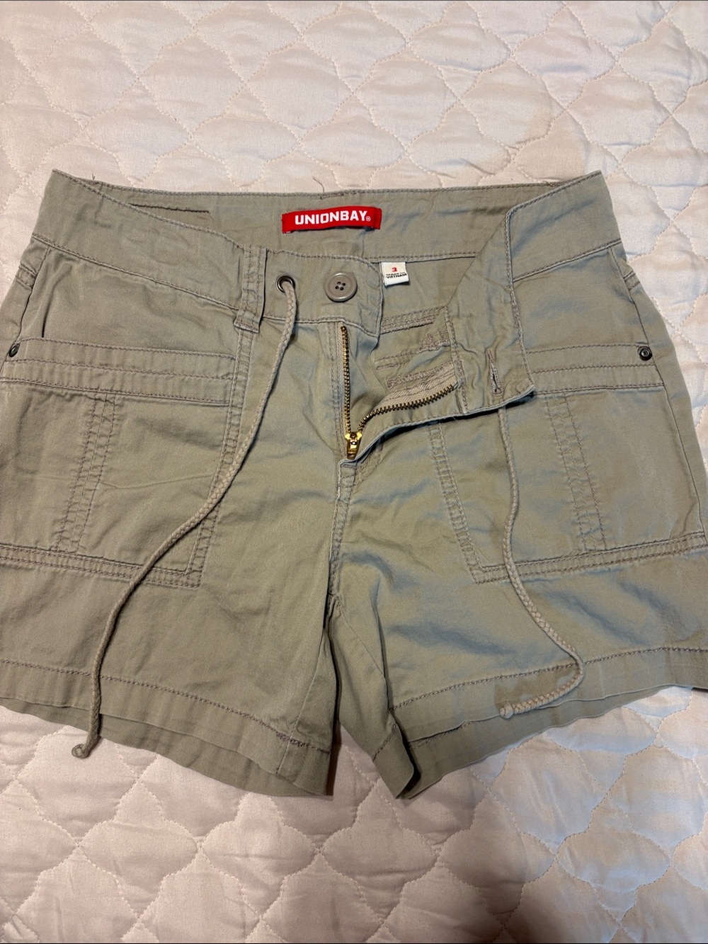 UNIONBAY Olive Green Cargo Shorts with Drawstring Waist